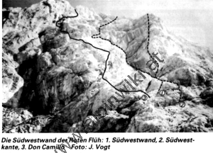 www.alpinwiki.at Rote Flüh - Südwestwand