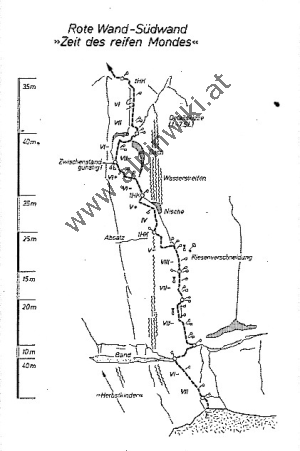 www.alpinwiki.at Rote Wand Südwand -Zeit des reifen Mondes - BST 1986-9